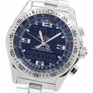 BREITLING WATCH A78362 B-1 CHRONOGRAPH DAY DATE ANALOG-DIGITAL QUARTZ BLK MEN'S - Picture 1 of 7