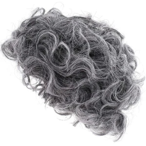 Women Wig Curly Hair Grey Old Lady Wig Grandma Wig for Costume Party - Picture 1 of 12