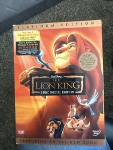 The Lion King (DVD, 2003, 2-Disc Set, Platinum Edition) - Picture 1 of 5