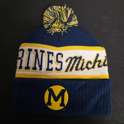 Mitchell Ness Michigan Wolverines Gorro Invierno Pom Sombrero Adulto Talla Única Se Adapta a la mayoría Foto 1 de 2