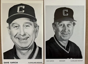 2 verschiedene DAVE GARCIA, Cleveland Indianer weißer Rand Fotokarten - Bild 1 von 1