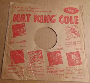 78RPM 10" Capitol Nat King Cole /CBS Chesterfield's Top Tunes on TV sleeve - Picture 1 of 4