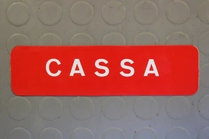Plaque Vintage Caisse Auto-Adhésif Bas De Stock Années' 70 CM 17x4,5 - Picture 1 of 1