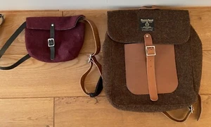 Handtasche und Rucksack aus Harris Tweed, neu, Handarbeit - Bild 1 von 4