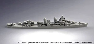 3x 1:2400 USS Bennett 1945 - Bild 1 von 1