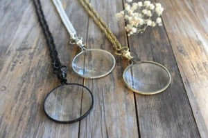 Magnifying Necklace 3pcs Vintage Nautical Pocket Style Monocle Magnifier - Picture 1 of 6