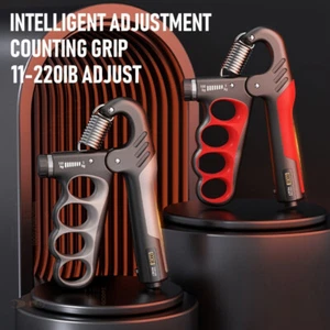 Hand Grip Strengthener & Automatic Counter with Adjustable Resistance 5-100KG - Picture 1 of 12