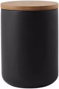 Food Storage Jar Strong Ceramic Storage Canisters with Airtight Seal Bamboo Lid - Picture 1 of 8