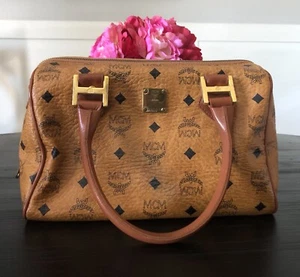 MCM Vintage Monogram Boston Bag in Cognac Visetos - Picture 1 of 10