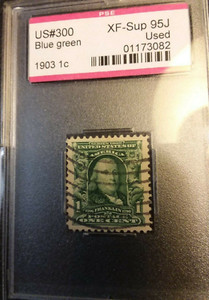 SCOTT 300 PSE GRADED XF-SUP 95J JUMBO USED ** PSE POP 10 - ENCAPSULATED SLAB  **