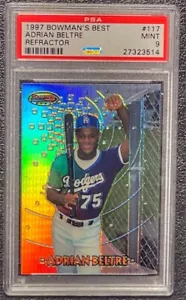 Adrian Beltre Rookie Card 1997 Bowman's Best Refractor Dodgers PSA 9 Rangers HOF - Picture 1 of 5