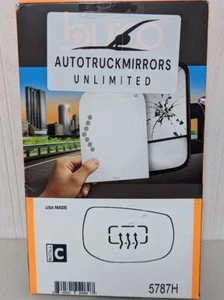 Burco 5787H Passenger Side Replacement Mirror Glass Heated Install C - Imagen 1 de 4
