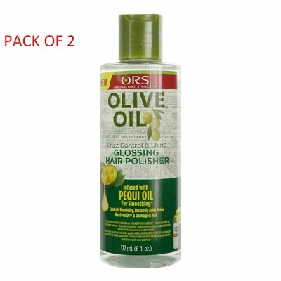 ORS OLIVENÖL GLÄNZENDES HAARPOLIERER SERUM 6 Unzen - 2er-PACK - SCHNELLER UK-VERSAND!!!