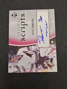 2006-07 UPPER DECK UD TRILOGY DAVID LENEVEU TS-DL SCRIPTS AUTO AUTOGRAPH - Picture 1 of 2