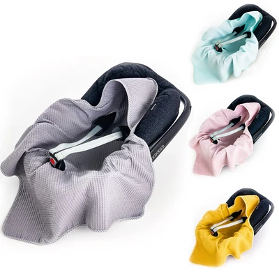 BABEES Einschlagdecke Babyschale Baby Decke Baumwolle Autositz SOMMERDECKE