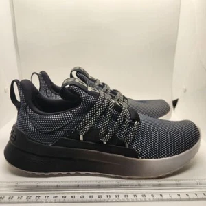 Adidas Cloud Running Shoes Athletic Knit Mesh Sneakers Black White Size 8 - Picture 1 of 12