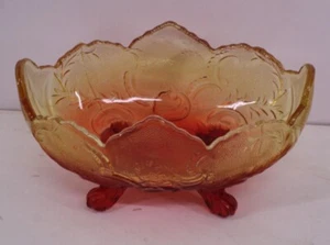 Jeannette Glass Co amberina oval fruit bowl - Picture 1 of 7
