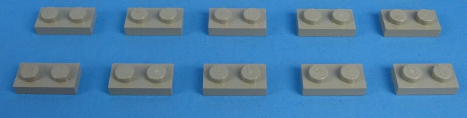 10 x Lego Oldgray plate 1x2 ref 3023 set 8868 6940 8680 8479 6074 3739 8485 5550 - Photo 1/1