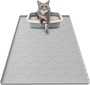 Cat Mat for Litter Box, Large 34" X 22" Cat Litter Mat, Waterproof Silicone Pad - Picture 1 of 12