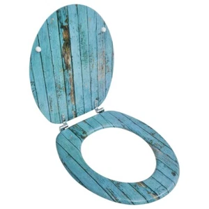 vidaXL Toilet Seats with Hard Close Lids MDF Old Wood - Picture 1 of 9