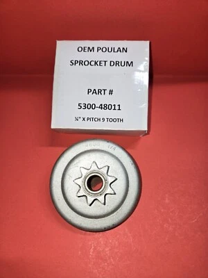 Poulan 48011 Sprocket 1/4" Pitch x 9 Tooth Poulan 25, 25D, 25DA Carving / Cut - Image 1 of 4