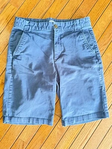 Old Navy Kid's Boys Chino Shorts Size 18 Gray Adjustable Waist - Picture 1 of 9
