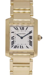 Cartier Tank Francaise Midsize 18k Yellow Gold Ladies Quartz Watch W50003N2 1821 - Picture 1 of 10