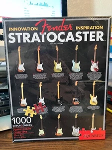 Fender Stratocaster Guitar 1000 piece Jigsaw Puzzle 20" x 27"  Aquarius - Sealed - Picture 1 of 3