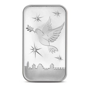 1 oz The Holy Land Mint Silver Dove Of Peace Bar (New) - Picture 1 of 2