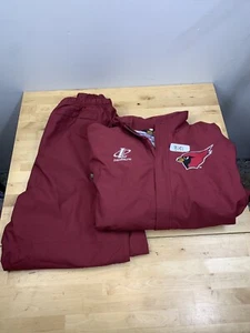 Vtg NFL Pro Line Arizona Cardinals Jacket Track Pants Set 2XL Red Gore Tex #8151 - Picture 1 of 24