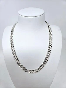 DAVID YURMAN STERLINGSILBER KETTE GLIEDER HALSKETTE 20" MIT DIAMANTSCHNALLE 9 MM - Bild 1 von 4