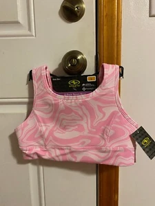 NEW GIRLS SIZE LARGE ATHLETIC WORKS 2 PACK KEYHOLE BACK SPORTS BRAS BAND SIZE 34 - Picture 1 of 7
