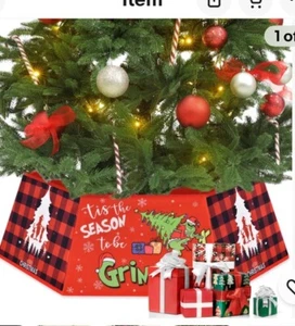 Christmas Tree Collar Green Christmas Tree Skirt Ring Base Tree Stand Cover f... - Picture 1 of 12