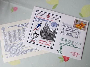 PETERBOROUGH 1st Home Match in Div 3 v BRIGHTON 1974 FOOTBALL First Day Cover - Picture 1 of 4