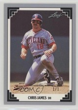 2013 Leaf Memories 1991 Leaf Buyback Red 1/1 Chris James #175 8q4