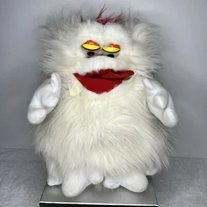 Marioneta de 16" vintage 1987 Yangjee Furbles White Plush Monster Walter - Imagen 1 de 1