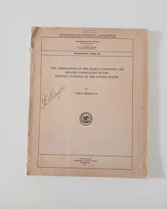 Geological Professional Paper Cephalopods of Eagle Sandstone 1927 Art Plates - Foto 1 di 6