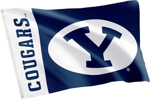 Brigham Young University Flag Cougars BYU Cougs Banners 100% Polyester Indoor Ou - Picture 1 of 6
