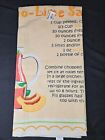 World Market "Mango-Lime Sangria Recipe" Linen Dish Towel, Brand New with Tag