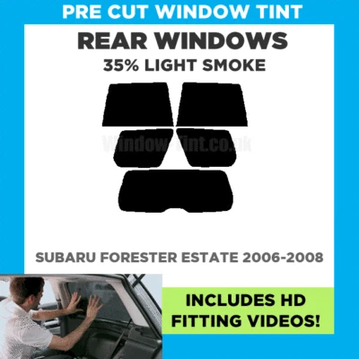 Vorgeschnitten Fenster Getönt Für Subaru Forester Estate 2006-2008 - 35% Light - Image 1 of 4