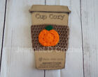 Handmade Crochet Coffee Cup Cozy/Sleeve/Holder Mason Jar Holder - Pumpkin Cafe