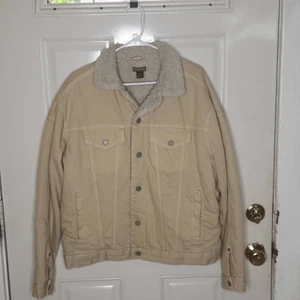 H & M Divided beige sherpa lined jacket men's size M - Picture 1 of 2