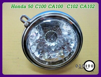 Fit Honda C50 C100 C102 CA100 CA102  Headlight  //Diamond//  **sa3707** - Imagem 1 de 4