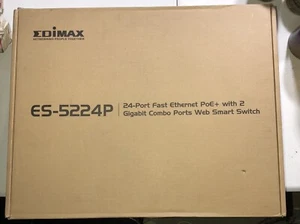 Edimax 24 ES-5224P port 10/100mbps Fast Ethernet PoE Network Switch - Picture 1 of 5