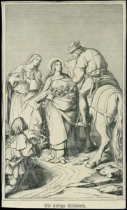 santino litografia 1800 S.ELISABETTA REG. D'UNGHERIA - Picture 1 of 1
