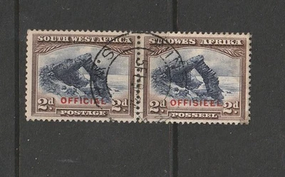 Pares corretos oficiais do Sudoeste Africano usados 1921 2d SG 015 - Imagem 1 de 2