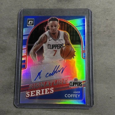 2021-22 Donruss Optic #SS-ACF Amir Coffey Signature Series Holo Silver Prizm - Image 1 of 2