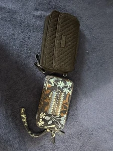 Vera Bradley dreifach faltbare Geldbörse Kalbsleder gesteppt Paar - Bild 1 von 4