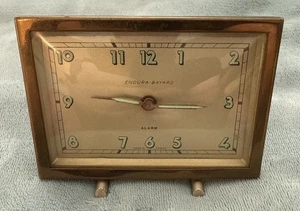 Endura Bayard Alarm Desk Wind-Up Clock For Parts And Repair Made In France - Picture 1 of 3