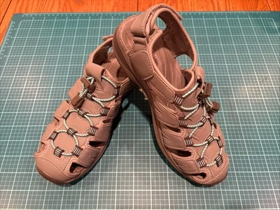 Khombu Women's “Ashley”Active Sport Comfort Adjustable Sandals Gray Aqua~Size 7M - Image 1 of 4